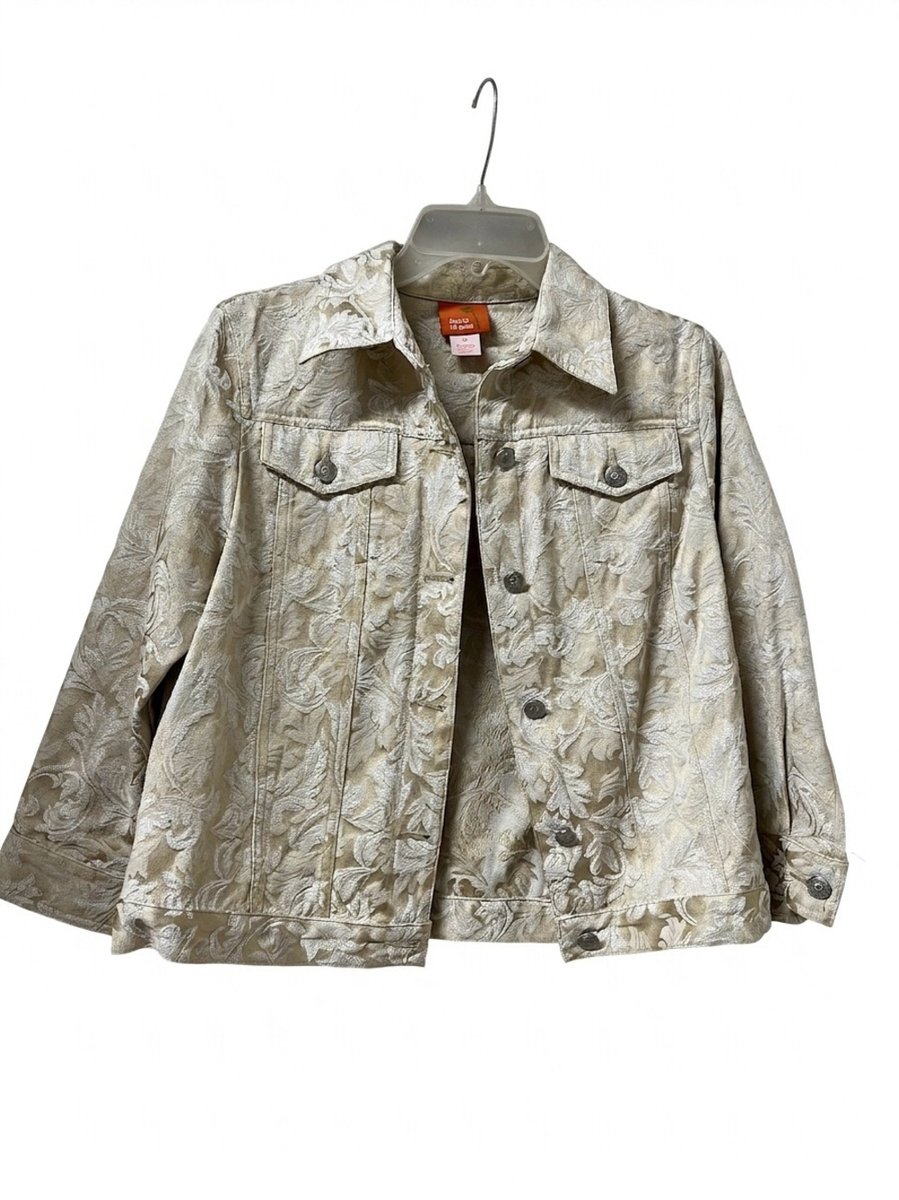 Gold and Cream 3/4 sleeve Jacket